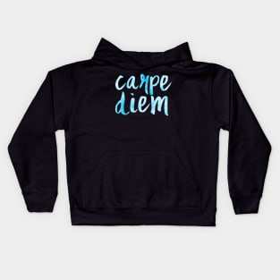 Blue Carpe Diem Kids Hoodie